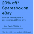 eBay Sparebox - 20% Off Everything (code)! Max. Discount $500