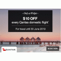Webjet - $10 Off every Qantas Domestic Flight - 4 Days Only