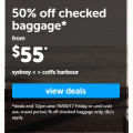 Tiger Air - Tour More Sale: 50% Off Checked Baggages - One-Way Flights from $55 (3 Days Only)