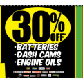 Autobarn - 30% Off Engine Oils; Batteries &amp; Dash Cams - 3 Days Only