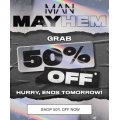  boohooMAN - MAN MAYHEM: 50% Off Everything