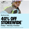 Nike Factory Outlet - 40% Off Storewide @ DFO Jindalee, QLD [Fri 1st - Mon 4th October]