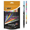 [Prime Members] BIC Intensity Fineliner Felt Tip Pen Fine Point (0.8 mm) - Assorted Colours, Pack of 20 Fineliner Pens $10