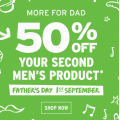 The Body Shop - Buy One Full Priced Men’s Skincare or Fragrance Product &amp; Get a Second at 1/2 Price