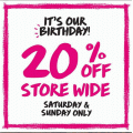 The Body Shop - Weekend Birthday Sale: 20% Off Storewide [In-Store &amp; Online]