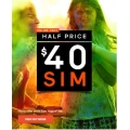Boost Mobile - 1/2 Price $40 SIM Plan - Up to 9GB Data, Unlimited Calls &amp; Text + Free Shipping (Online Only)