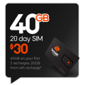 Boost Mobile - $30 Unlimited Talk &amp; Text 40GB Prepaid SIM  $10