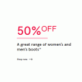 Myer - Daily Deal: 50% Off a great range of Womens &amp; Mens Boots