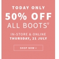 Jeanswest - 50% Off Women&#039;s Boots e.g. Dolly Suede Boots $99.50 + Free Delivery for Members! Today Only