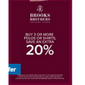 DFO - Brooks Brothers - Extra 20% off when they buy 3 or more polo’s &amp;/or shirts (Homebush, NSW)