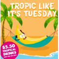 Boost Juice - Tuesday Special: Mango Magic, Banana Buzz, Green Tea Mango Mantra, Mango Tango Crush, Watermelon Crush or