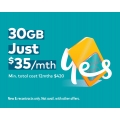 Optus - 30GB Unlimited Talk &amp; Text 12M SIM Only Plan $35/Month (Min. total cost $420)