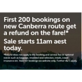 Tigerair - FREE First 200 Tickets for Canberra &lt;&gt; Melbourne Flight Route &amp; One-Way Fares for $59