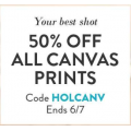 Snapfish - 50% Off all Canvas Prints (code)! Today Only