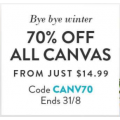 Snapfish - Flash Sale: 70% Off Canvas Prints (code)! Today Only
