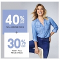 Just Jeans 40% off Winter Picks / 30% off Store-Wide  (24 Hours, Online Only) 