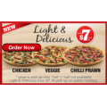 Light and Delicious Pizza in three different flavors for $7, Pick up only
