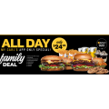 Carl&#039;s Jr. - $24.95 Family Deal via App [Famous Star with Cheese; Hamburger; Chicken Fillet Sandwich; Original Angus