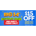 Catch - 14th Birthday Bash Pre-Party Sale: $15 Off 1200+ Clearance Items - Minimum Spend $75