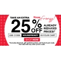 House - Frenzy Sale: Extra 25% Off Including Clearance Items (code) - Bargains from $0.45