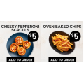 Crust Pizza - Cheesy Pepperoni Scrolls $5 &amp; Oven Baked Chips $5