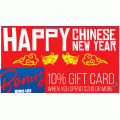 Bing Lee - Happy Chinese New Year: Bonus 10% Gift Card on $200+ Spend