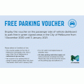 Melbourne - FREE Parking Voucher within the City of Melbourne from 1st Dec 2020 - 3rd Jan 2021 (Printable Voucher)
