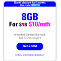 Circle.Life - $8 Off Unlimited Standard National Talk &amp; Text 8GB Data Plan, Now $10/Month (code)! 6 Months Only