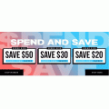 City Beach - Spend &amp; Save Offers: $20 Off $100, $30 Off $150 &amp; $50 Off $200 Spend