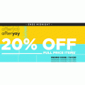 City Beach - Afterpay Sale: 20% Off Full Priced Items (code)