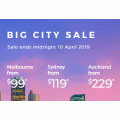 Virgin Australia - Big City Sale: Up to 25% Off Domestic &amp; International Flights - 3 Days Only