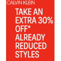 Calvin Klein - Flash Sale: Take a Further 30% Off Already Reduced Items