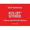 Calvin Klein - End of Season Sale: Take an Extra 40% Off Storewide Including Already Reduced Items