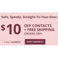 Clearly - $10 Off Contact Lenses + Free Shipping - Minimum Spend $99+ (code)