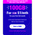 Circle.Life - Unlimited Talk &amp; Text 100GB SIM Data Plan $1 (code)! Was $38 [First Month Only]