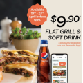 Coffee Club - Flat Grill &amp; Soft Drink Combo $9.9 via Rewards App 
