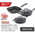 TEFAL Specialty Ptfe Grillpan 28cm $39.95 (Save $60) @ Harris Scarfe