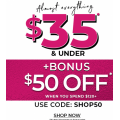 Crossroads - Nothing Over $35 Sale (Up to 80% Off)  + $50 Off $120+ Spend (code)