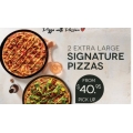 Crust Pizza - 2 Extra Large Signature Pizzas $40.95 Pick-Up (code)