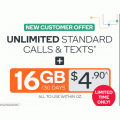 Kogan - 16GB Unlimited Standard National Calls/Text Data Plan $4.90/30 days (code)! Was $49.90