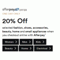David Jones - Afterpay Sale: 20% Off selected Fashion, Shoes, Accessories, Beauty, Home &amp; Small Appliances