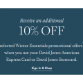 David Jones - Take an extra 10% Off Winter Essentials w/ David Jones American Express Card or David Jones Storecard