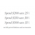 David Jones - Flash Sale: Spend $200 Save 25% | Spend $350 Save 30% | Spend $500 Save 35% On Selected Clothing &amp;