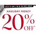 Sephora - Hauliday Frenzy: 20% Off Selected Brands (code)! 2 Days Only