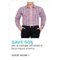 50% off on Men&#039;s Business Shirts @ David Jones!