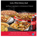  Domino&#039;s Pizza - Any 3 Pizzas, 2 Garlic Bread and 2 1.25L Drinks from $33 (code)! Ends 17 April (Delivery Only)
