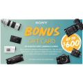digiDirect - Up to $600 Bonus Gift Card on Sony Cameras &amp; Lenses