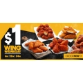 Pizza Hut - $1 Wings Wednesday (8 Bold Sauces &amp; 3 Types of Wings)