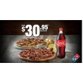 Domino&#039;s  - Any 2 Pizzas, 1 Garlic Bread and 1.25L Drink from $30.95 (code)! Delivery Only
