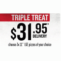 Pizza Hut - Weekend Offers: Free Choc Lava Cake with Large Pizza; 3 x 11&#039;&#039; Large Pizzas  $31.95 Delivered etc. (codes)